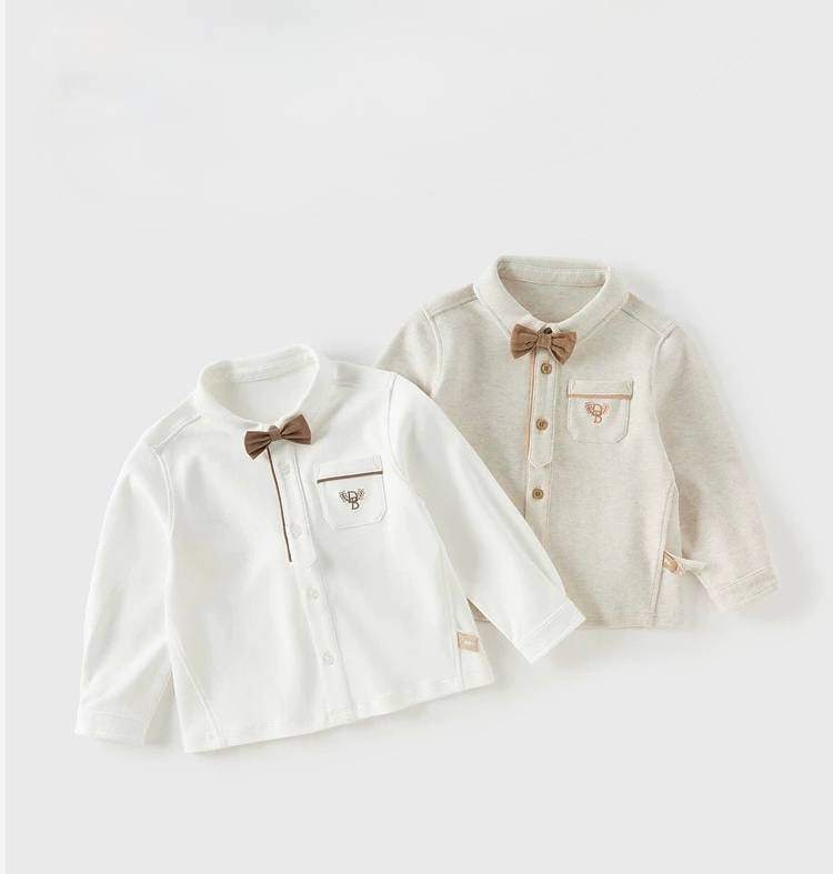 Áo sơ mi bé trai cotton DAVE & BELLA phong cách học viện DB3253496