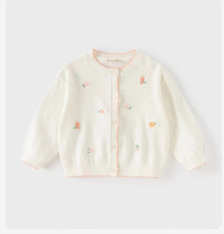 Áo cardigan bé gái họa tiết hoa DB1260991