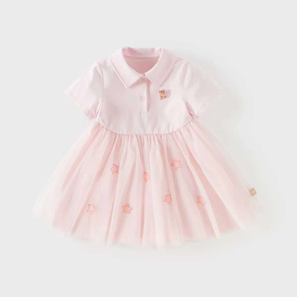 Váy polo hồng họa tiết ngôi sao DB2262453