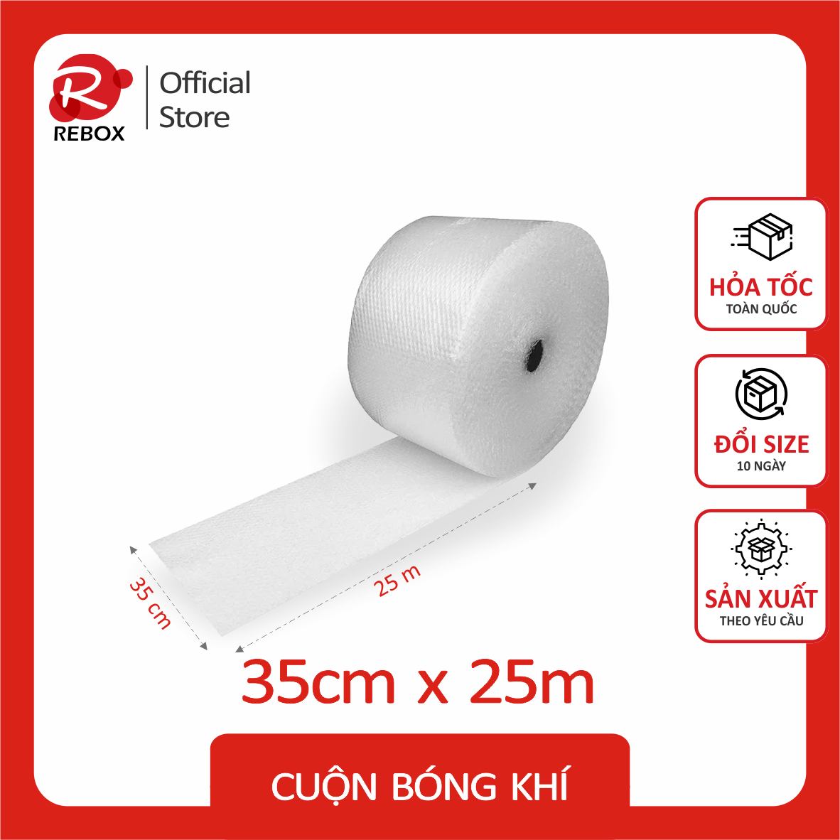 RB7 - Cuộn bóng khí/màng xốp hơi - 35cm x 25m