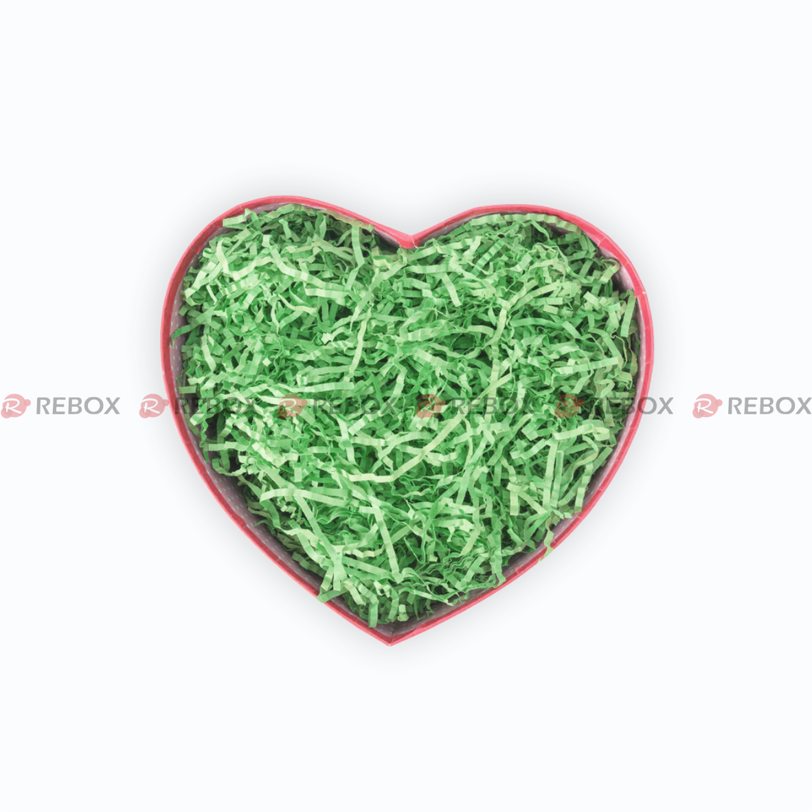 RMGR1X - Giấy rơm lót hộp quà - Màu xanh lá - 50g