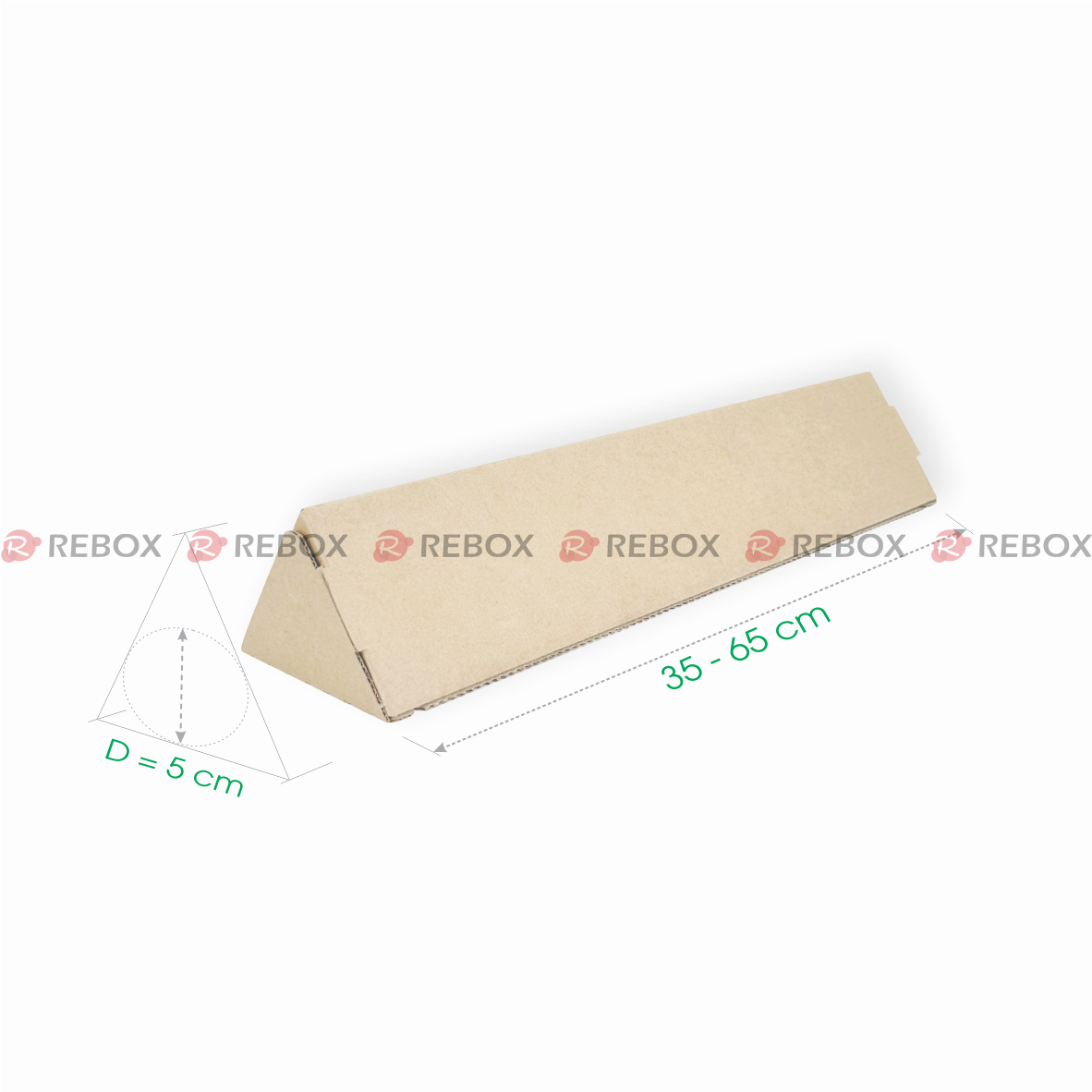 RMHTG4 - Hộp trụ dài tam giác - D5x65 cm
