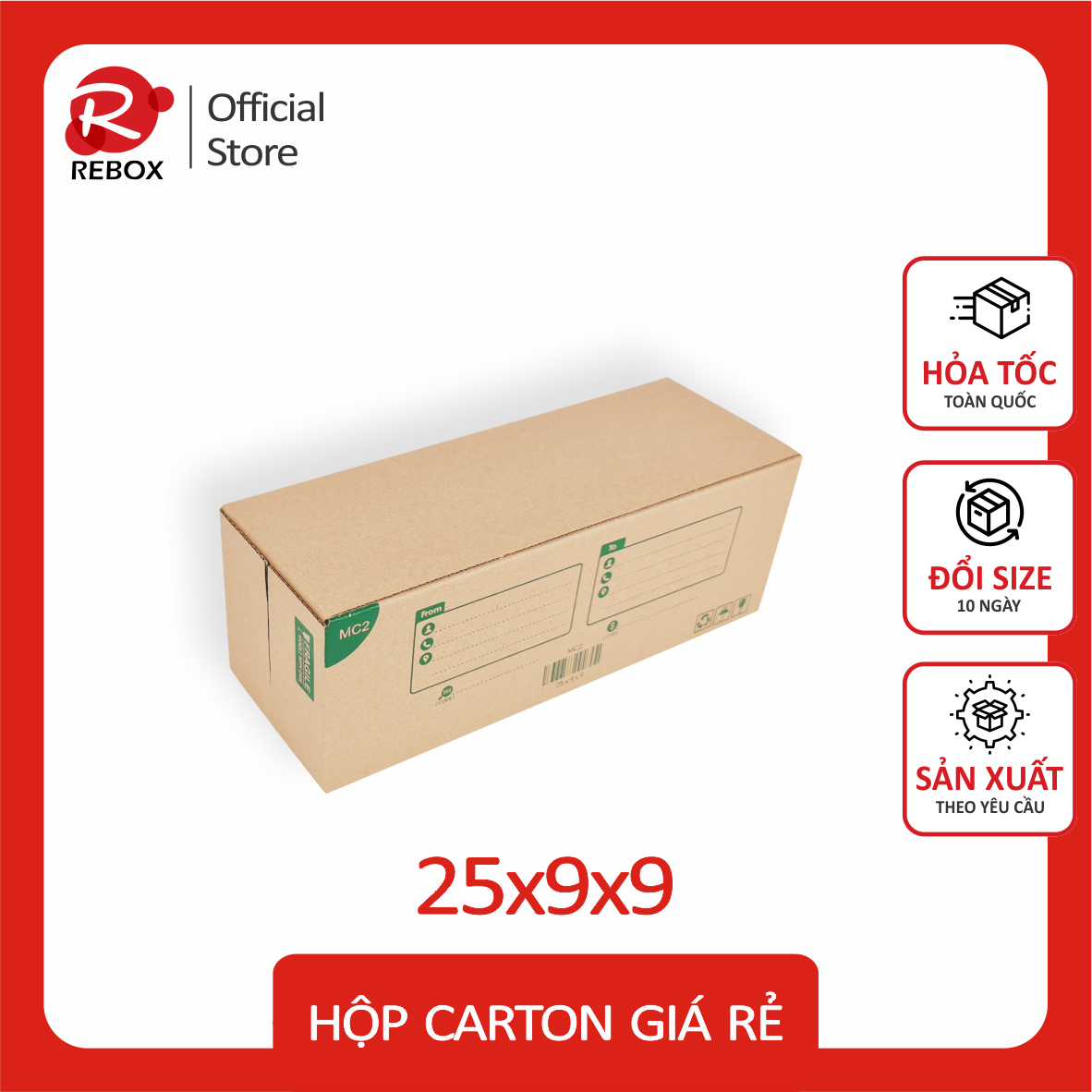 RMC2 - Hộp cao - 25x9x9 cm