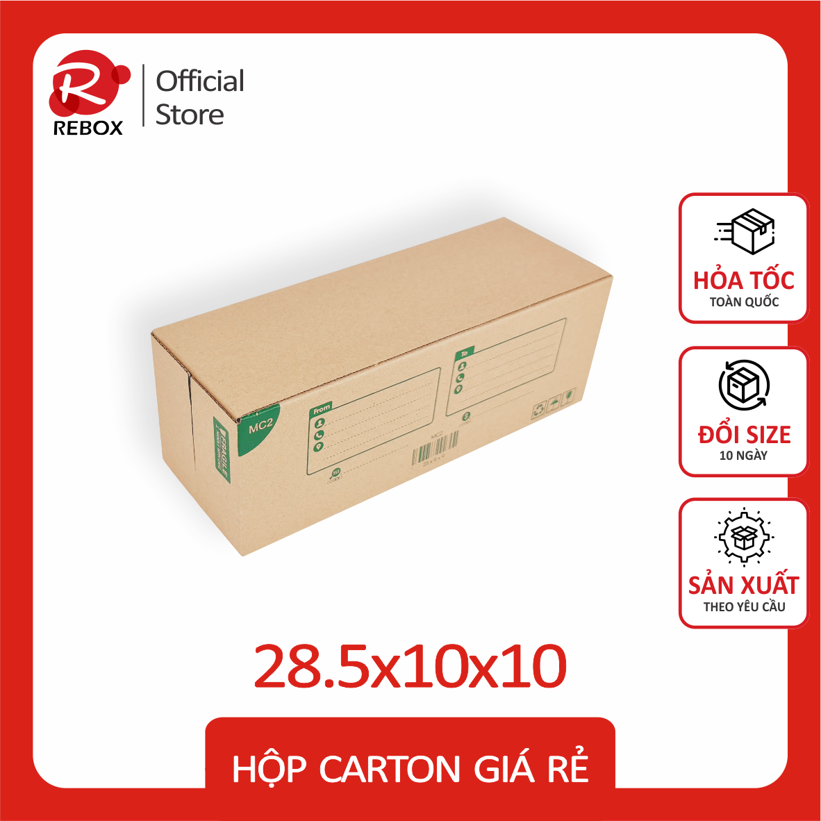 RMC3 - Hộp cao - 28.5x10x10 cm