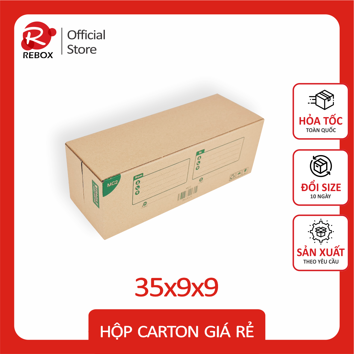 RMC4 - Hộp cao - 35x9x9 cm