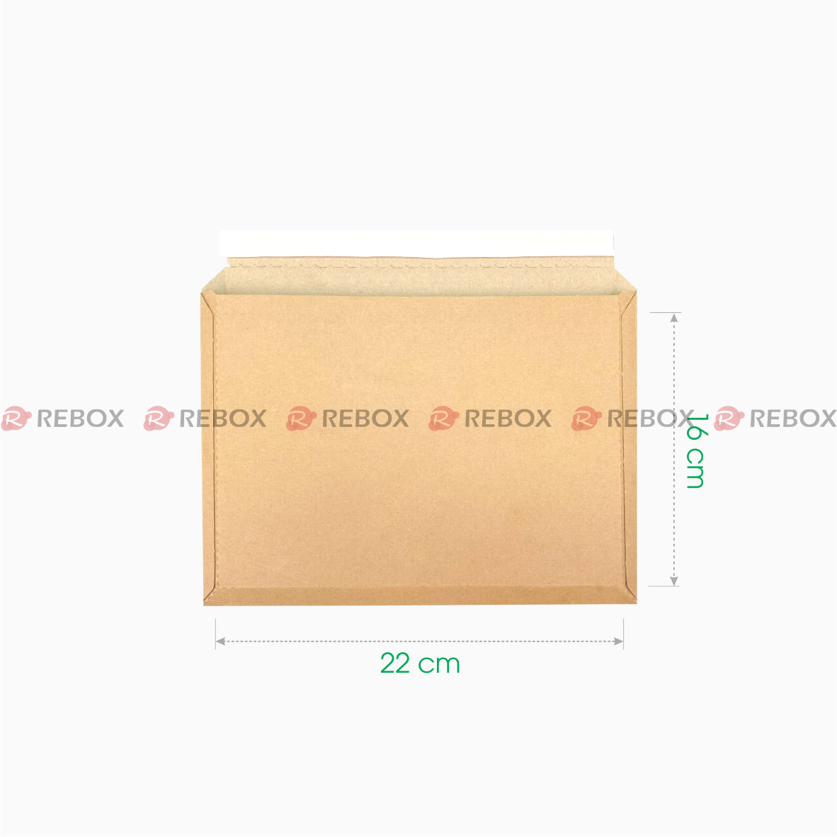 RMPB3 - Phong bì giấy carton - Nâu - 22x16 cm - v2