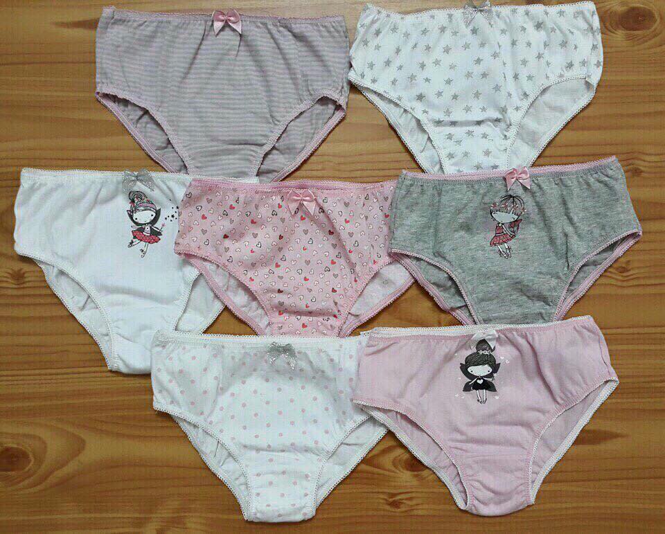 Set 7 quần chip Briefs cho bé gái