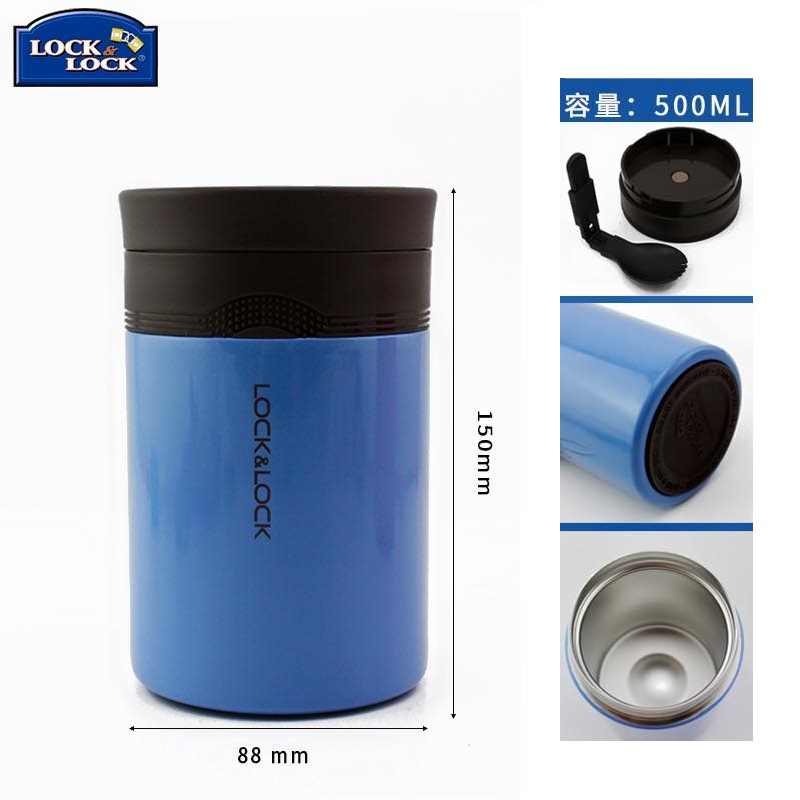Bình đựng cháo 500ml LocknLock màu xanh biển (mã 1429)