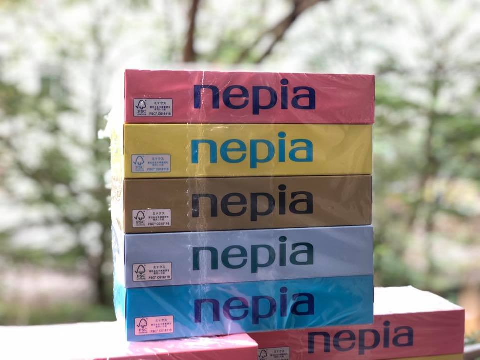 Set 5 hộp giấy ăn 150 tờ Nepia Nhật (mã 0487)