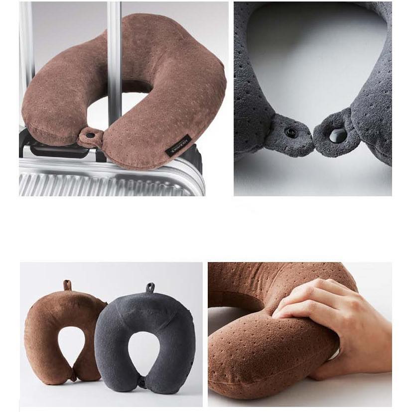 Gối đỡ cổ du lịch Memory Foam LocknLock (mã 2238) - Nâu
