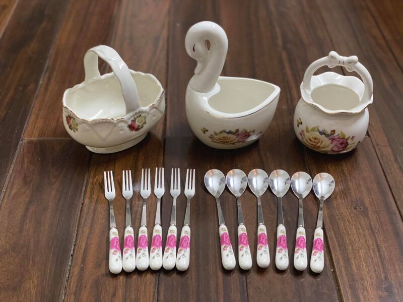 Bộ 6 dĩa cafe cán sứ