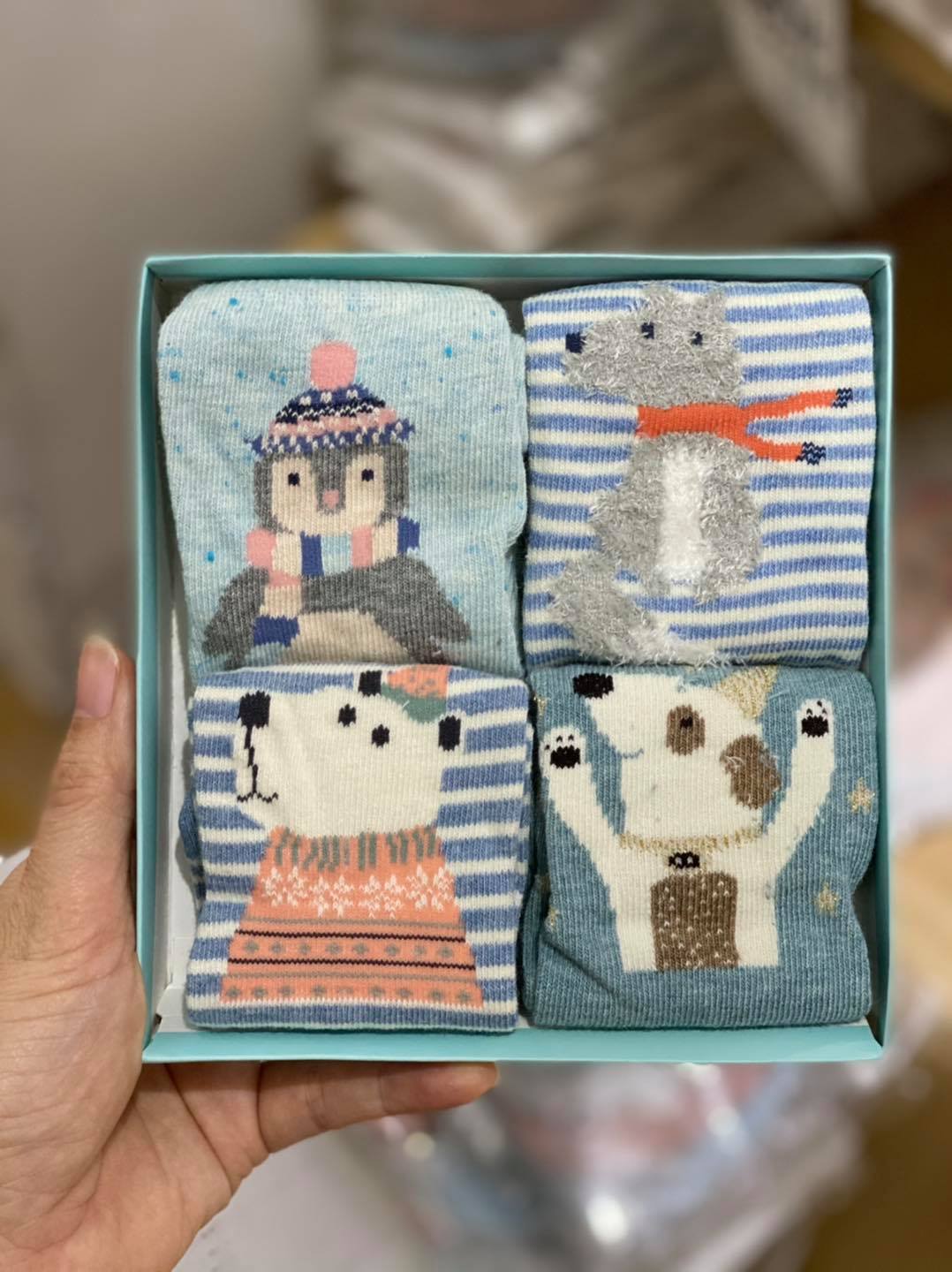 Set 4 Tất Caramelia bé trai size M