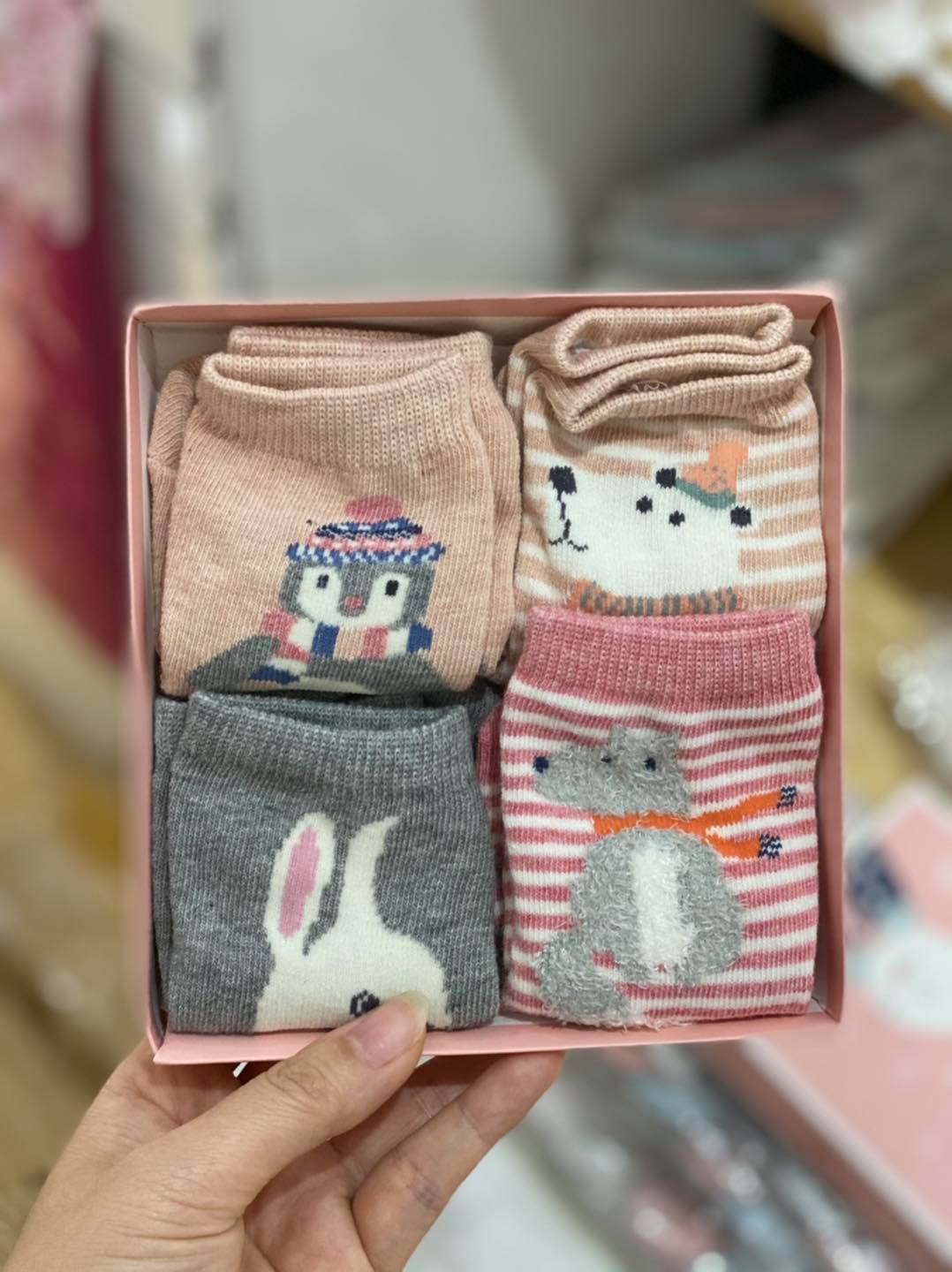 Set 4 Tất Caramelia bé gái