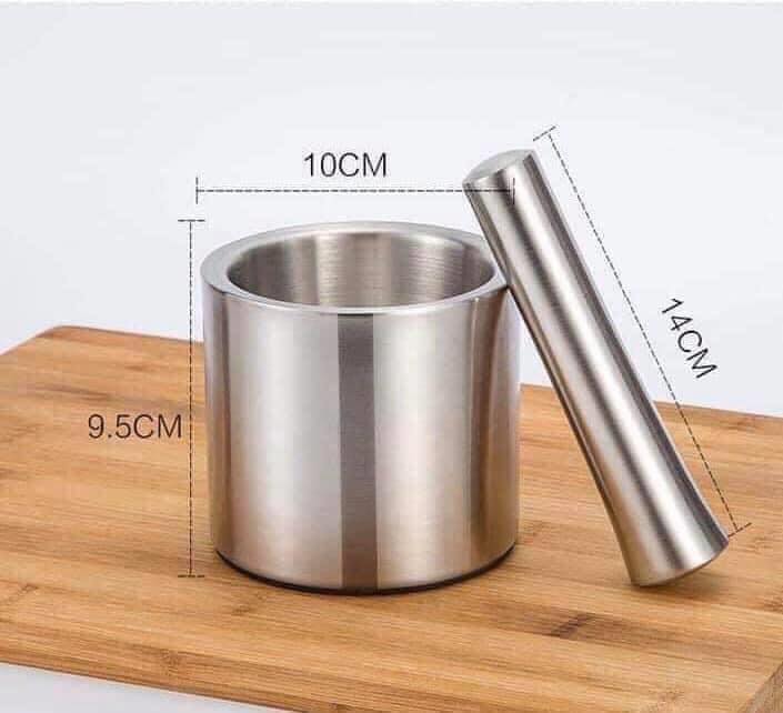 Bộ chày cối inox 304 - dáng thẳng