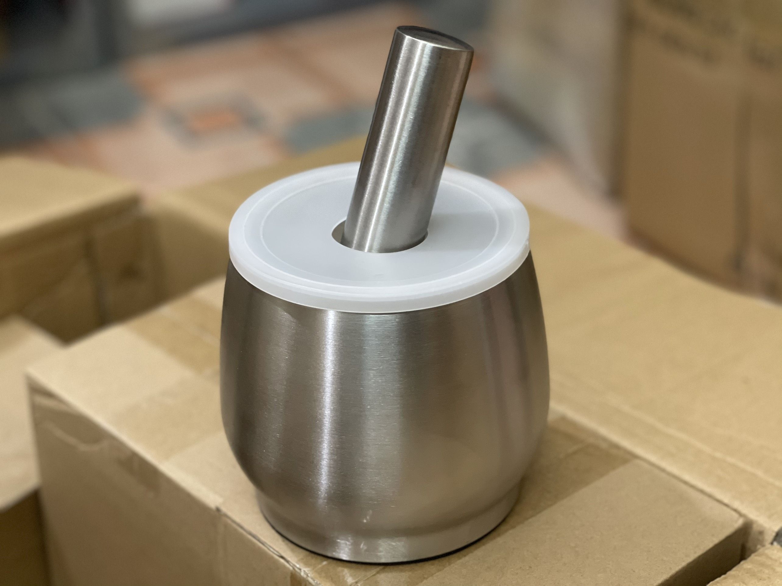 Bộ chày cối inox 304 dáng trống