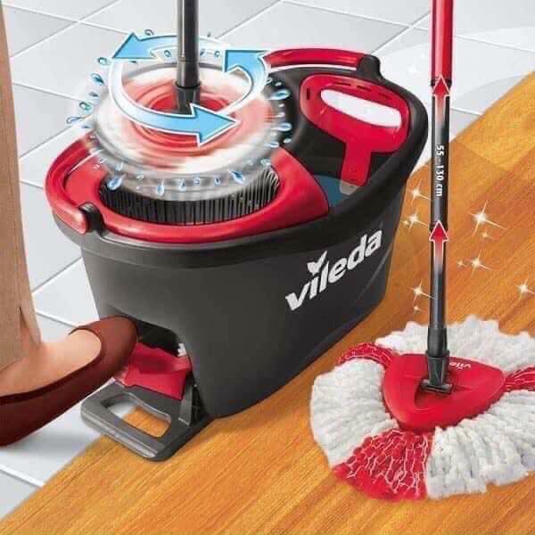 Cây lau nhà Turbo Vileda hàng Đức - mẫu chữ nhật (1 bông lau)