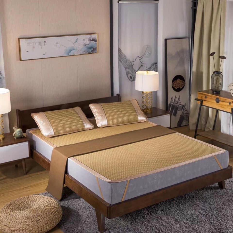 Bộ chiếu điều hòa kèm 2 vỏ gối MUJI - size 2mx2.2m