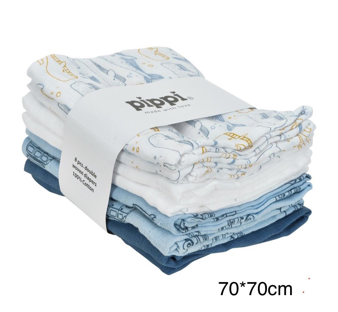 Set 5 khăn xô PIPPI 70x70cm hàng xuất Đan mạch