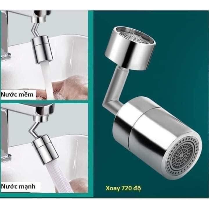 Đầu nối tăng áp vòi nước xoay 720 độ