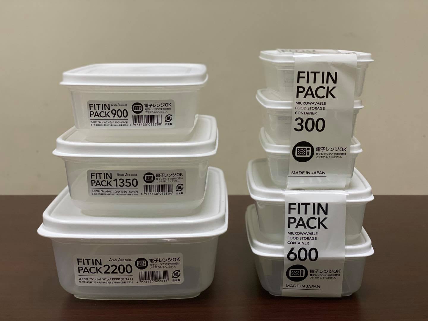 Set 8 hộp nắp dẻo Fit in Pack Nhật Bản - Xanh Mint