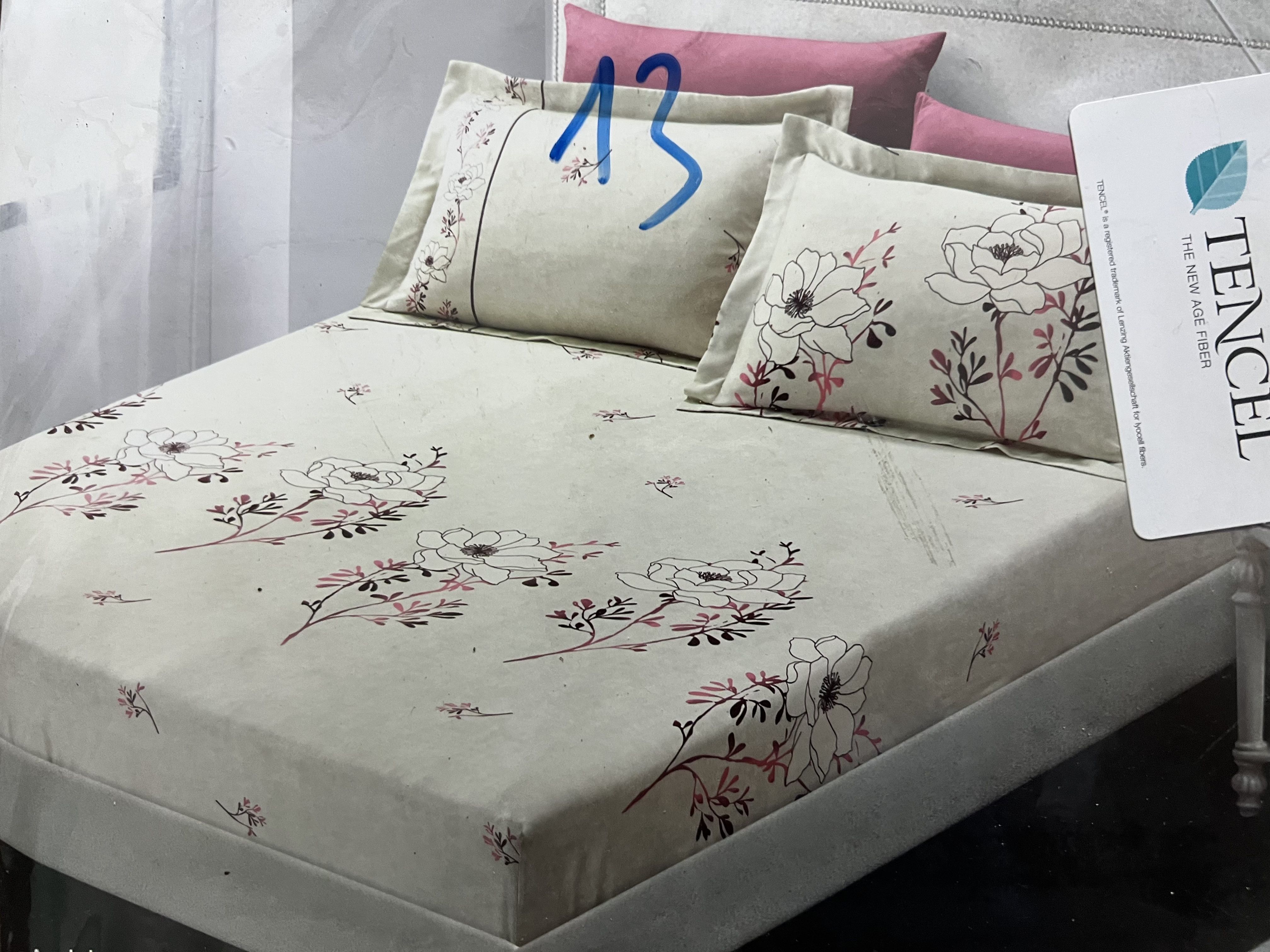 Ga Tencel Kymdan 2.0x2m - mẫu số 13 (hoa trắng)
