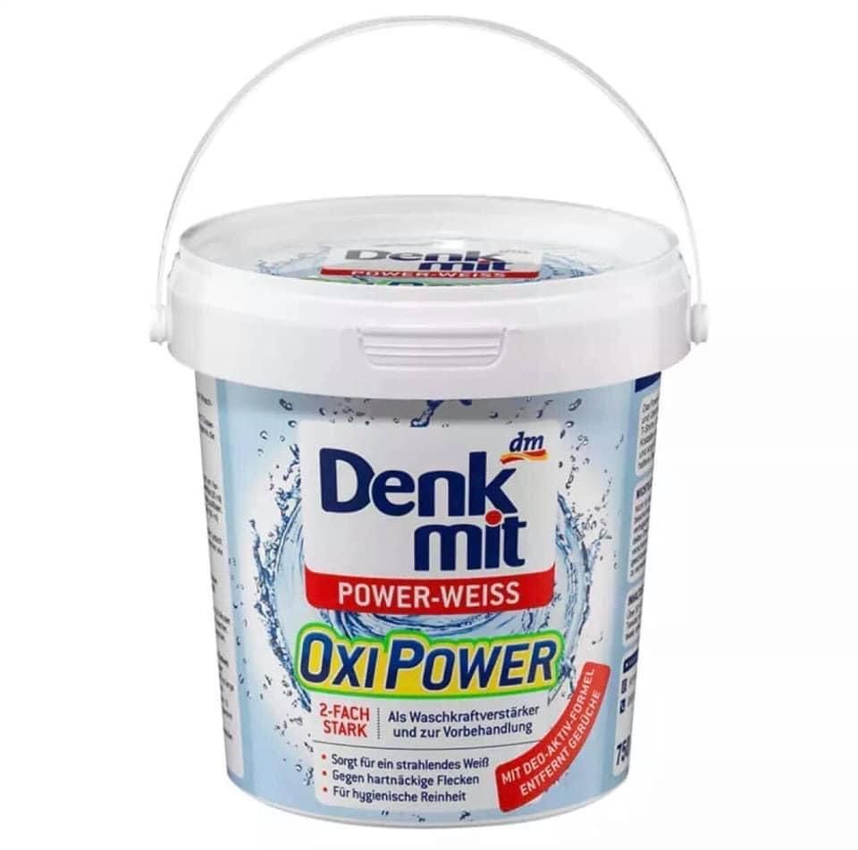 Bột tẩy sáng quần áo Denkmit Oxi Power dành cho quần áo trắng