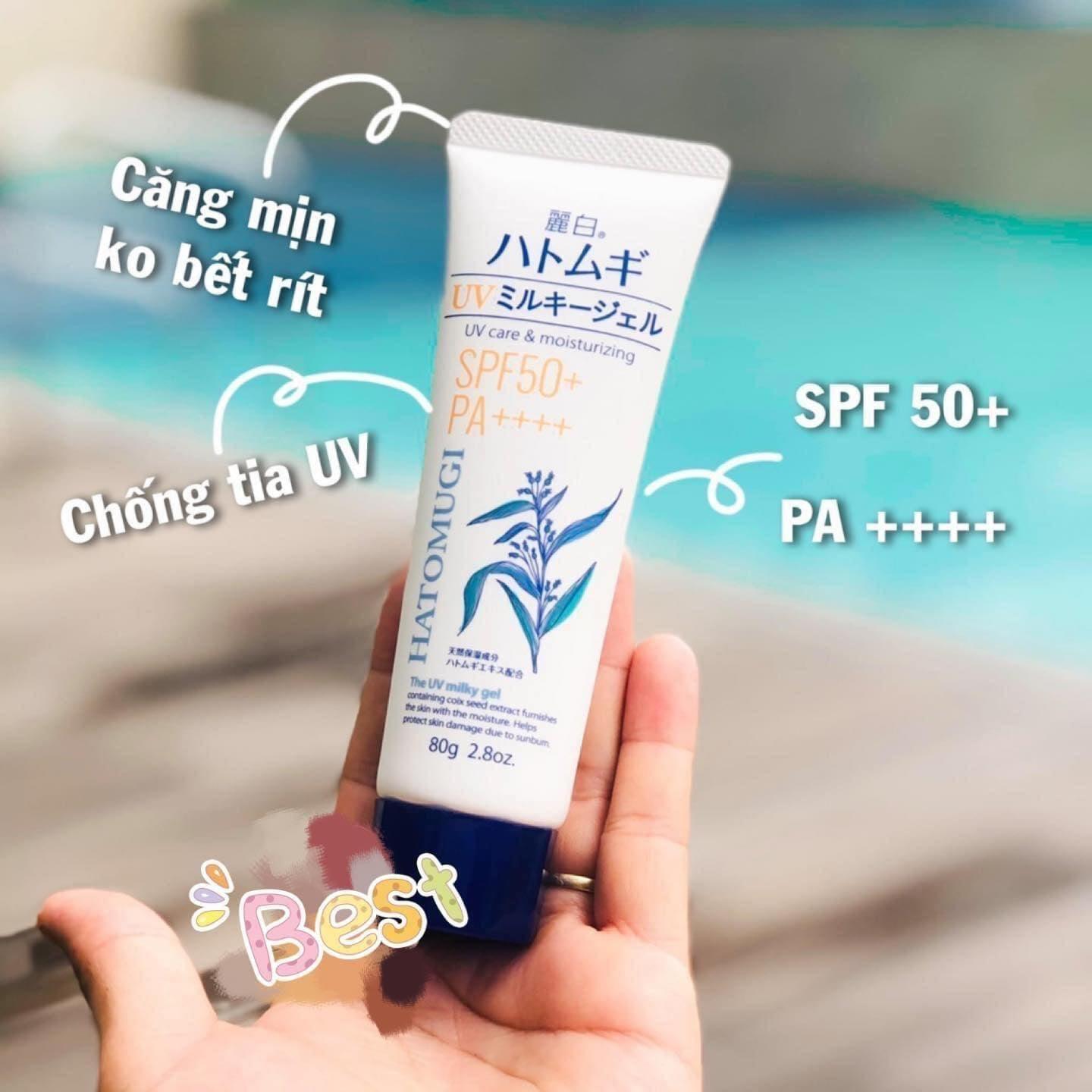 Kem chống nắng Hatomugi 80g SPF50+