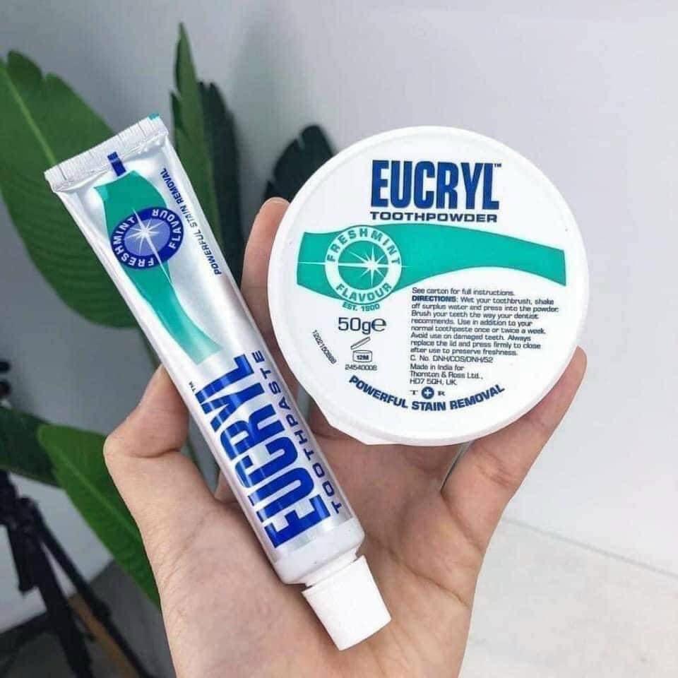 COMBO: Kem + Bột làm trắng răng EUCRYL