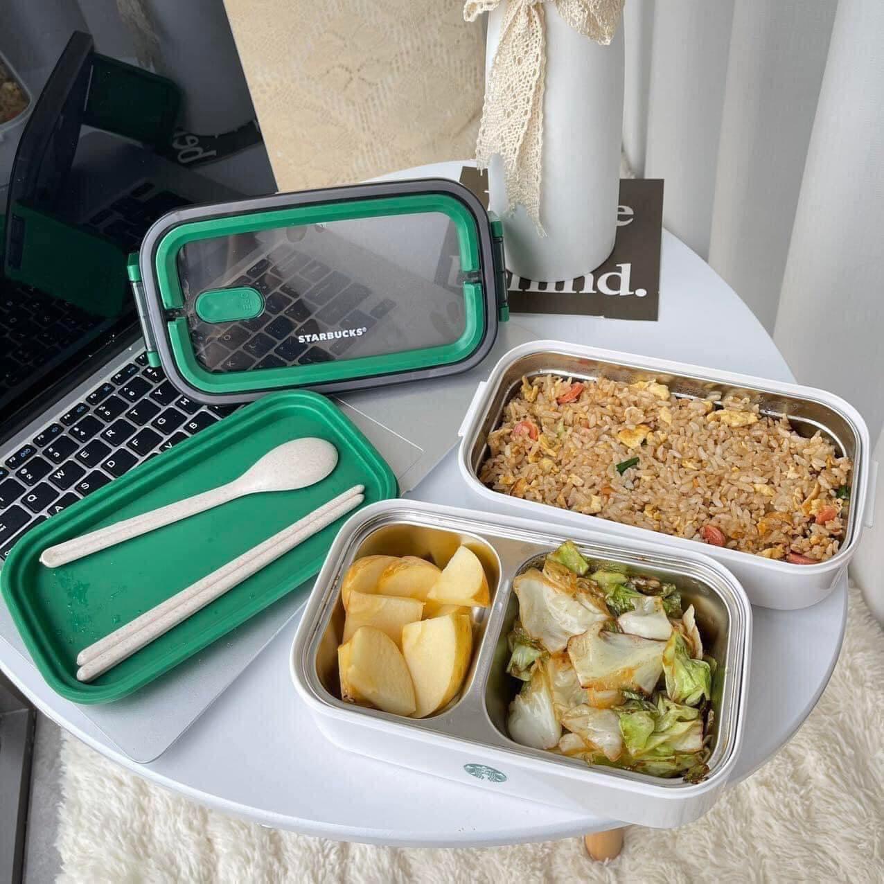 Hộp cơm giữ nhiệt 2 tầng Starbuck