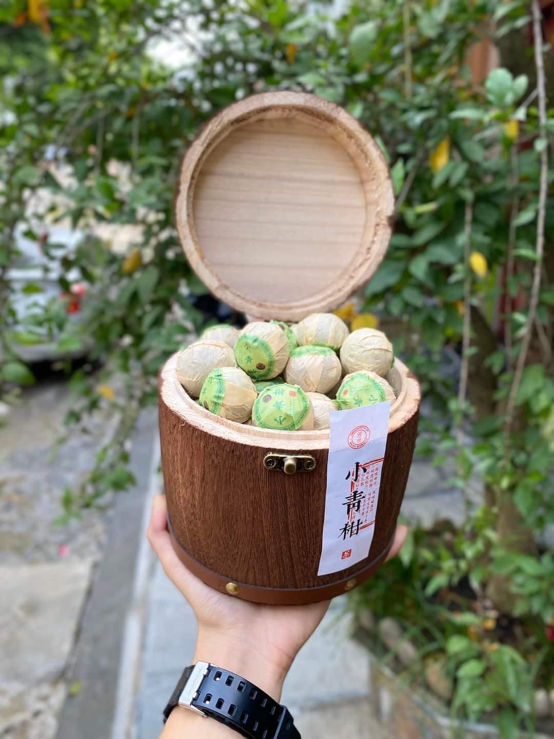 Trà phổ nhĩ quýt Vân Nam (hộp gỗ 500g)