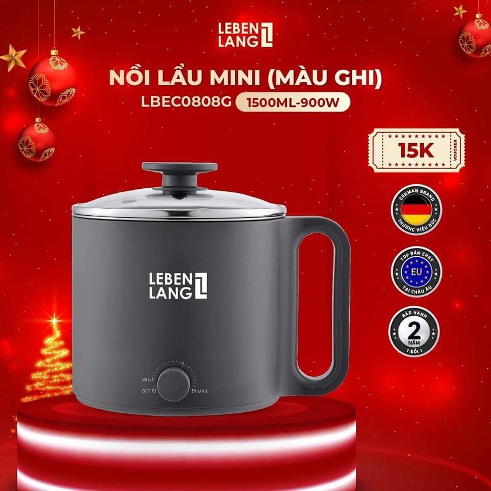 Nồi lẩu mini Lebenlang LBEC0808  1,5L - Đen