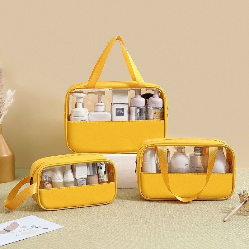 Set 3 túi mỹ phẩm nhựa trong - hàng loại 1