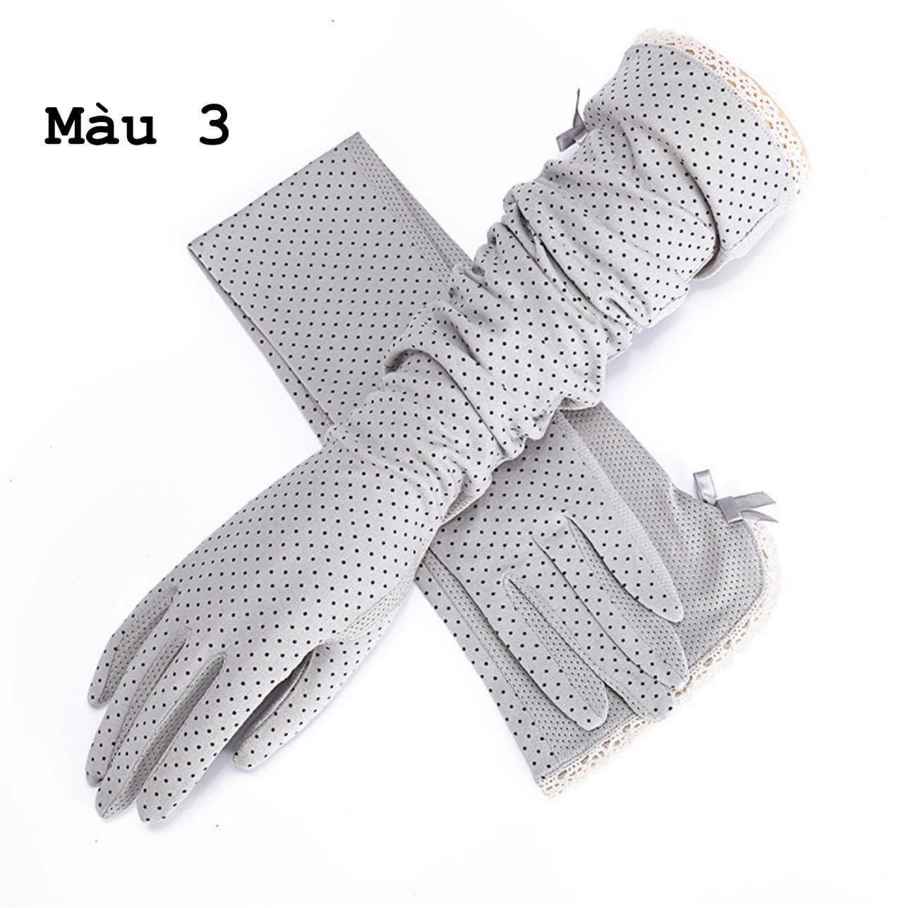 Găng tay chống nắng dáng dài hàng xuất Nhật - Xanh (số 3)
