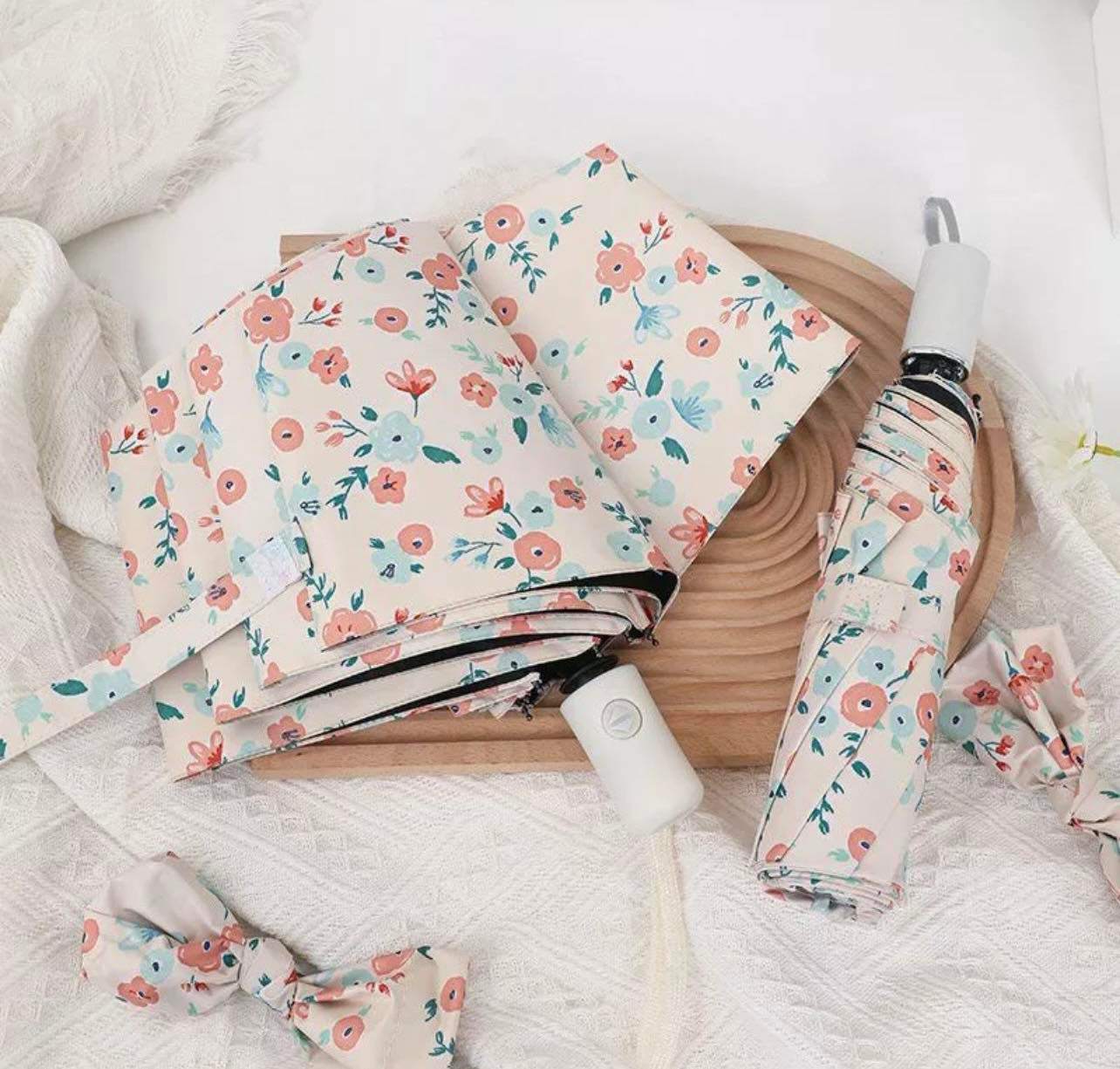 Ô tự động 2 chiều họa tiết hoa nhí vintage