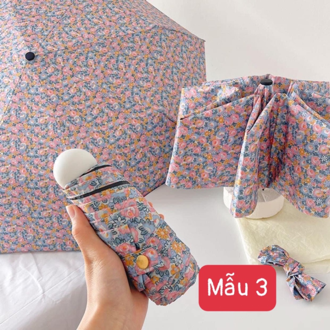 Ô mini siêu nhẹ vintage - mẫu 3 (hoa hồng)