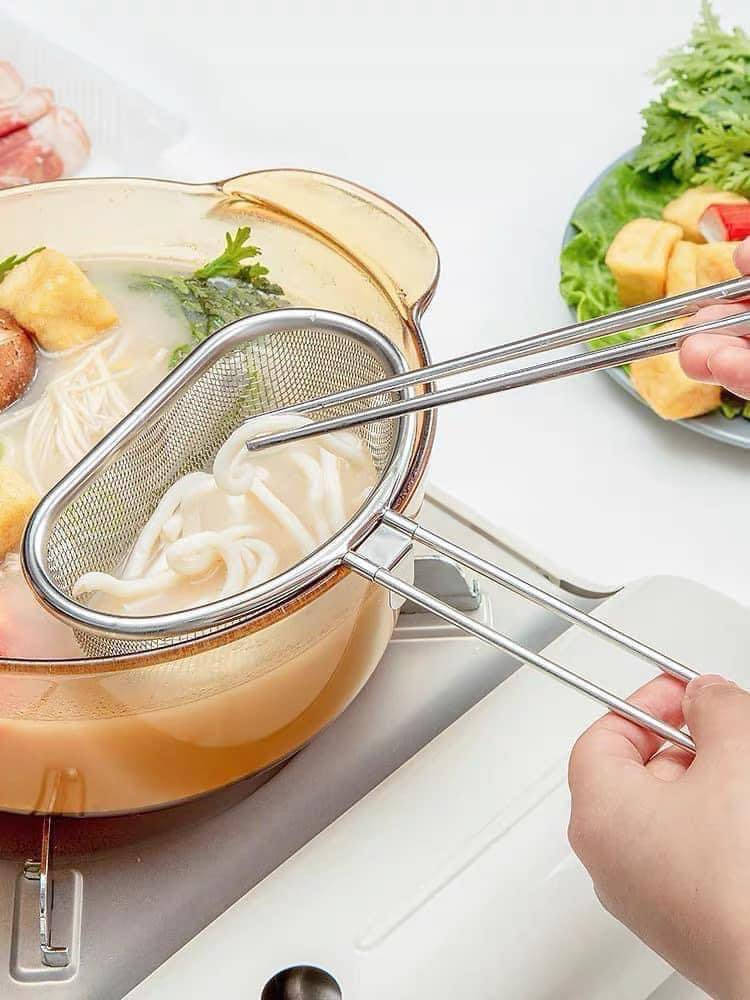 Giỏ inox ăn lẩu hình bán nguyệt