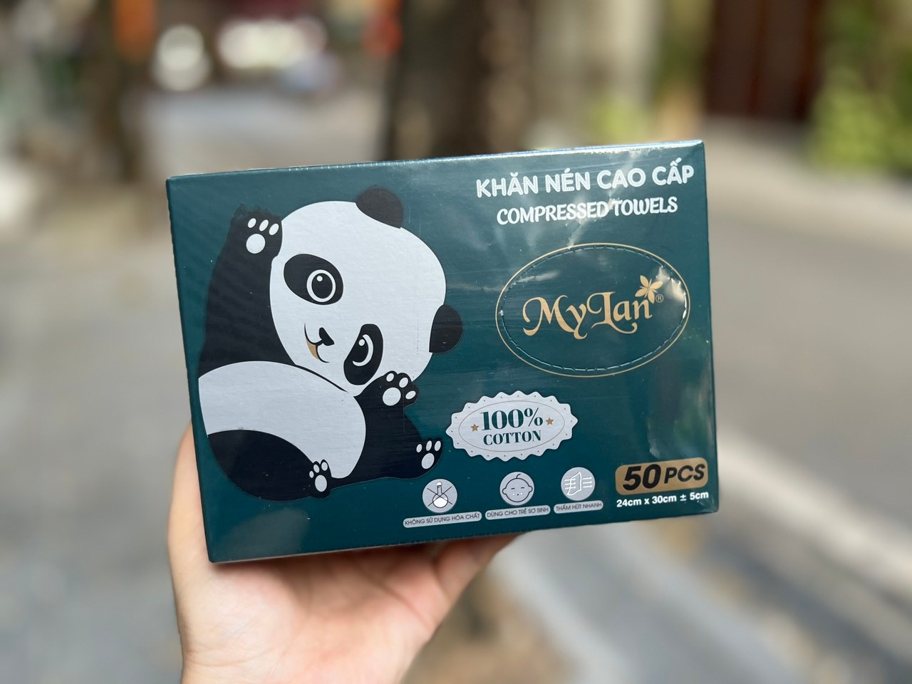 Hộp 50 khăn nén Mylan hàng dầy dặn