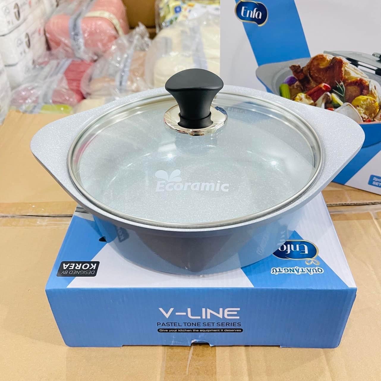 Nồi đúc chống dính Ecoramic 22cm