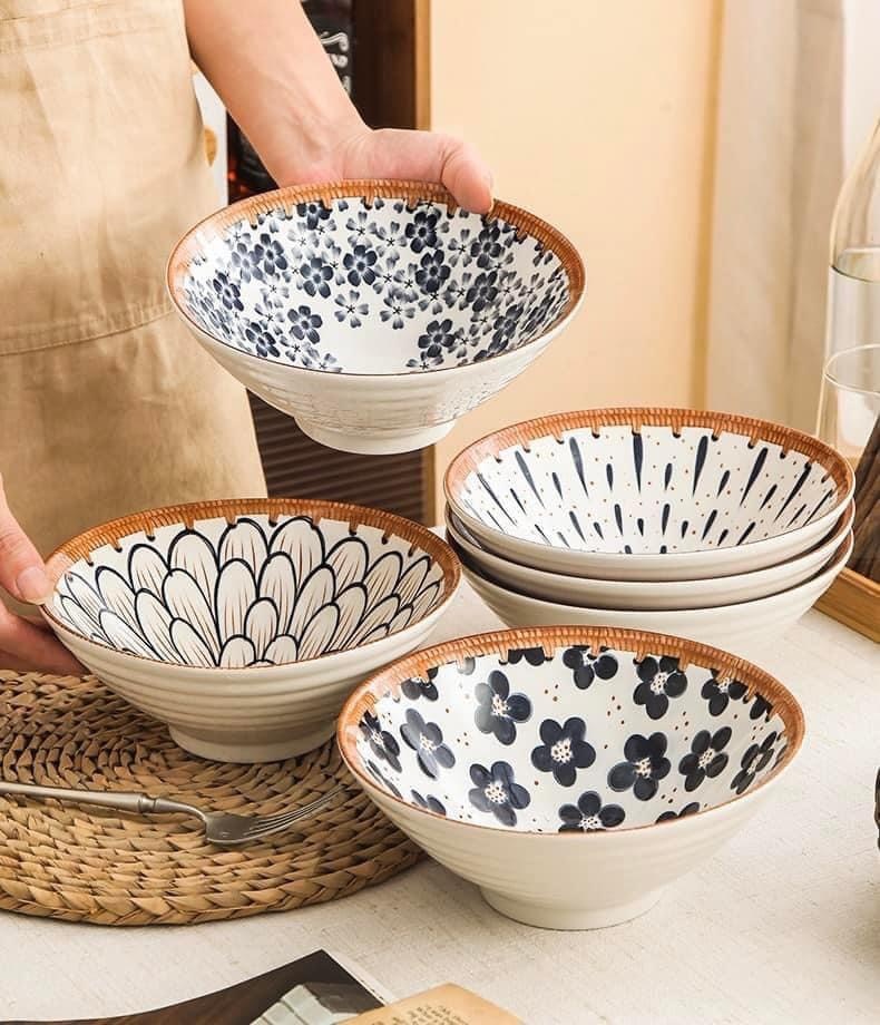 Set 3 bát tô hoạ tiết Nhật cao cấp