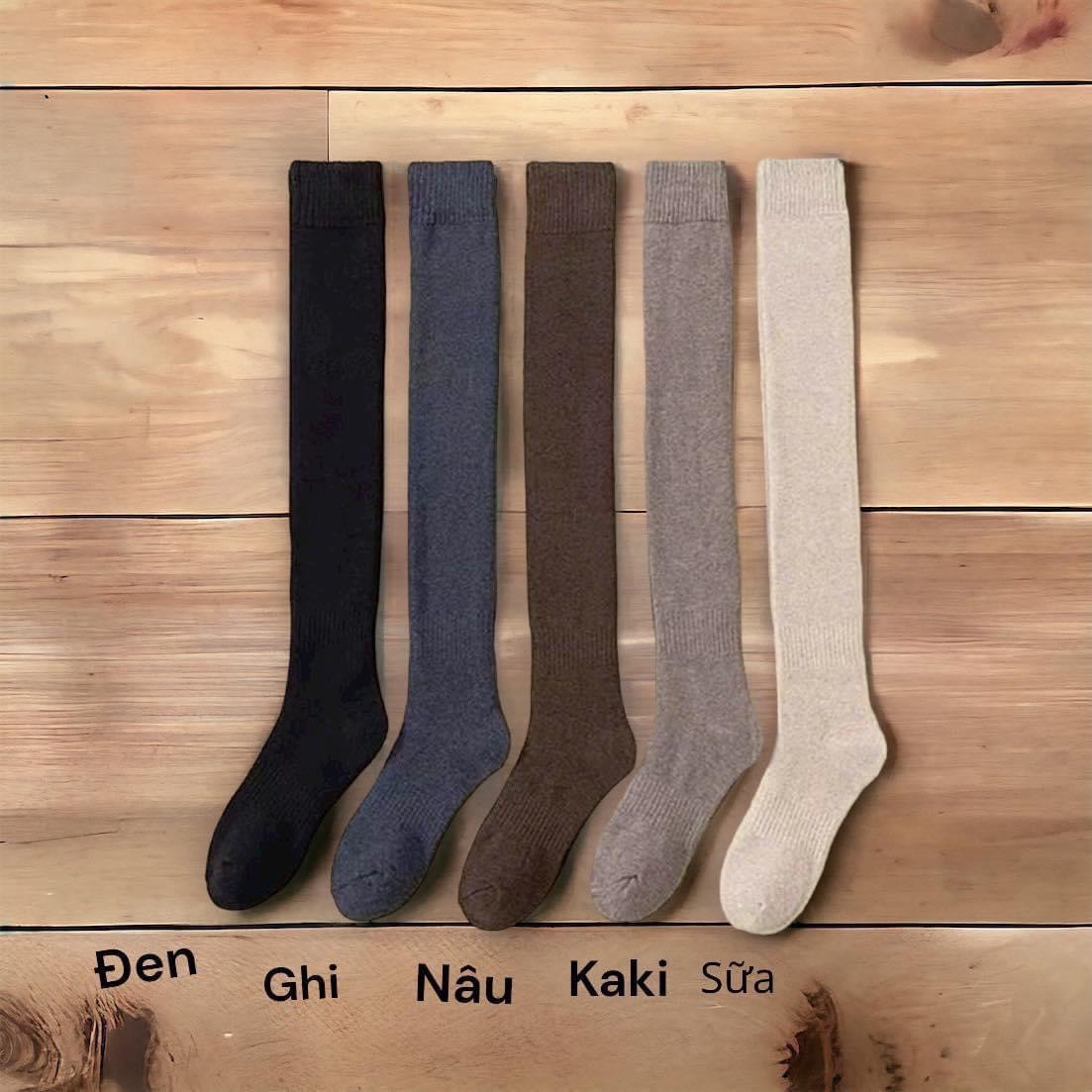 Set 5 đôi tất nữ cao Superwarm - màu ghi