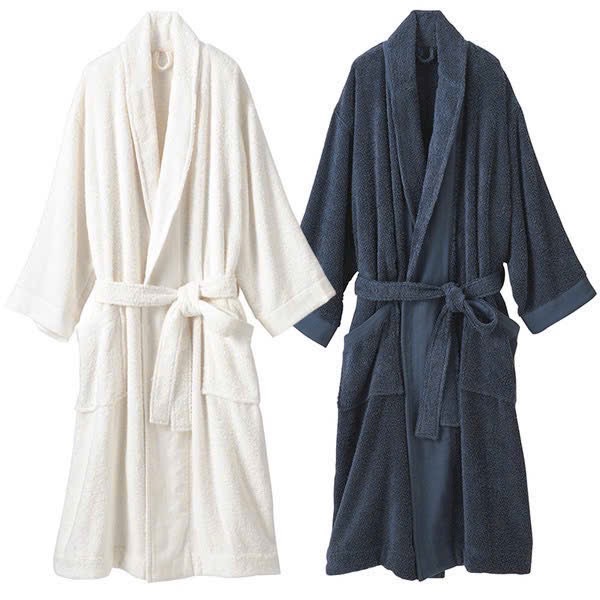 Áo choàng tắm xuất MUJI - màu trắng