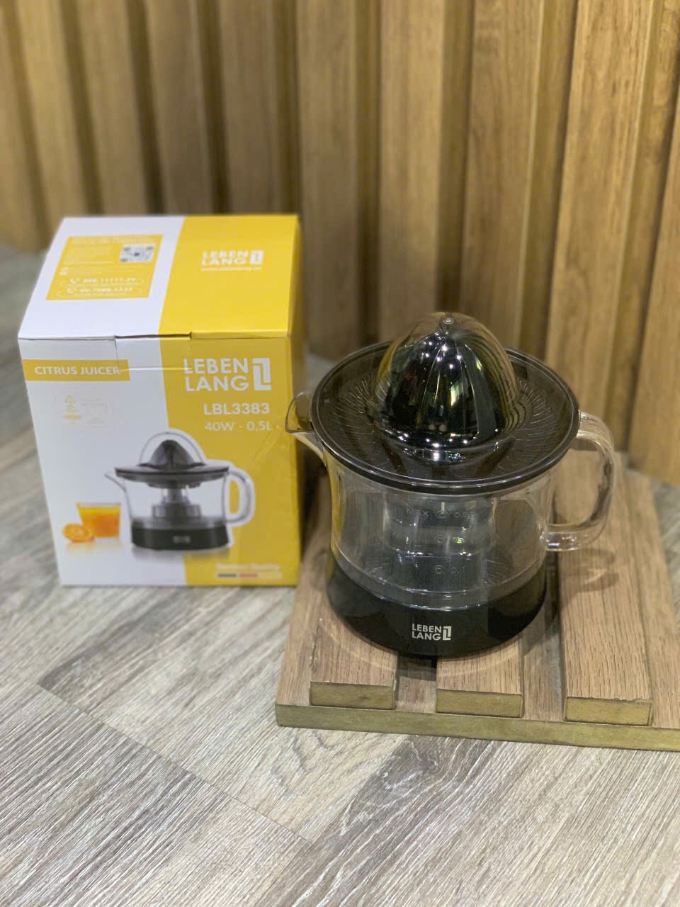 Máy vắt cam Lebenlang LBL3383 0.5L