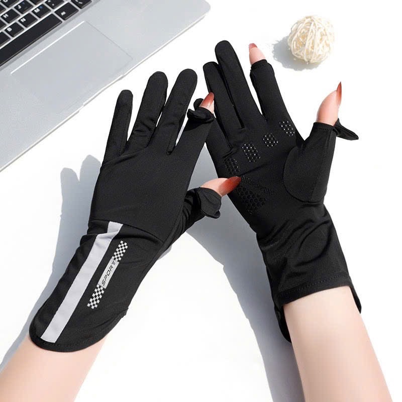 Găng tay chống nắng UV UPF50 - Đen