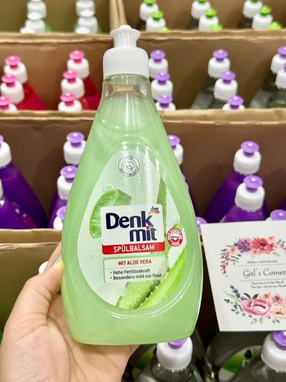 Nước rửa chén Đức Denkmit 500ml - hương lô hội