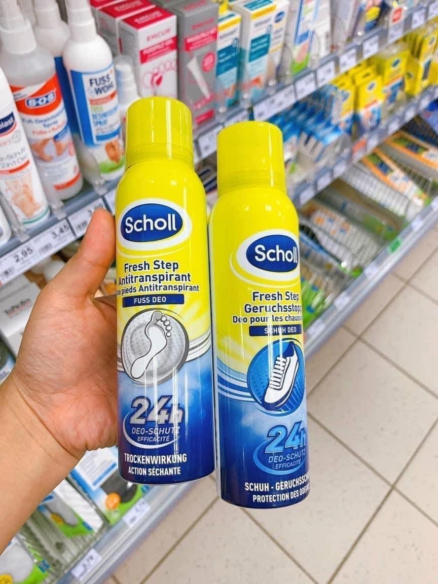 Chai xịt khử mùi hôi giầy Scholl hàng Đức (--- GIẦY ---)