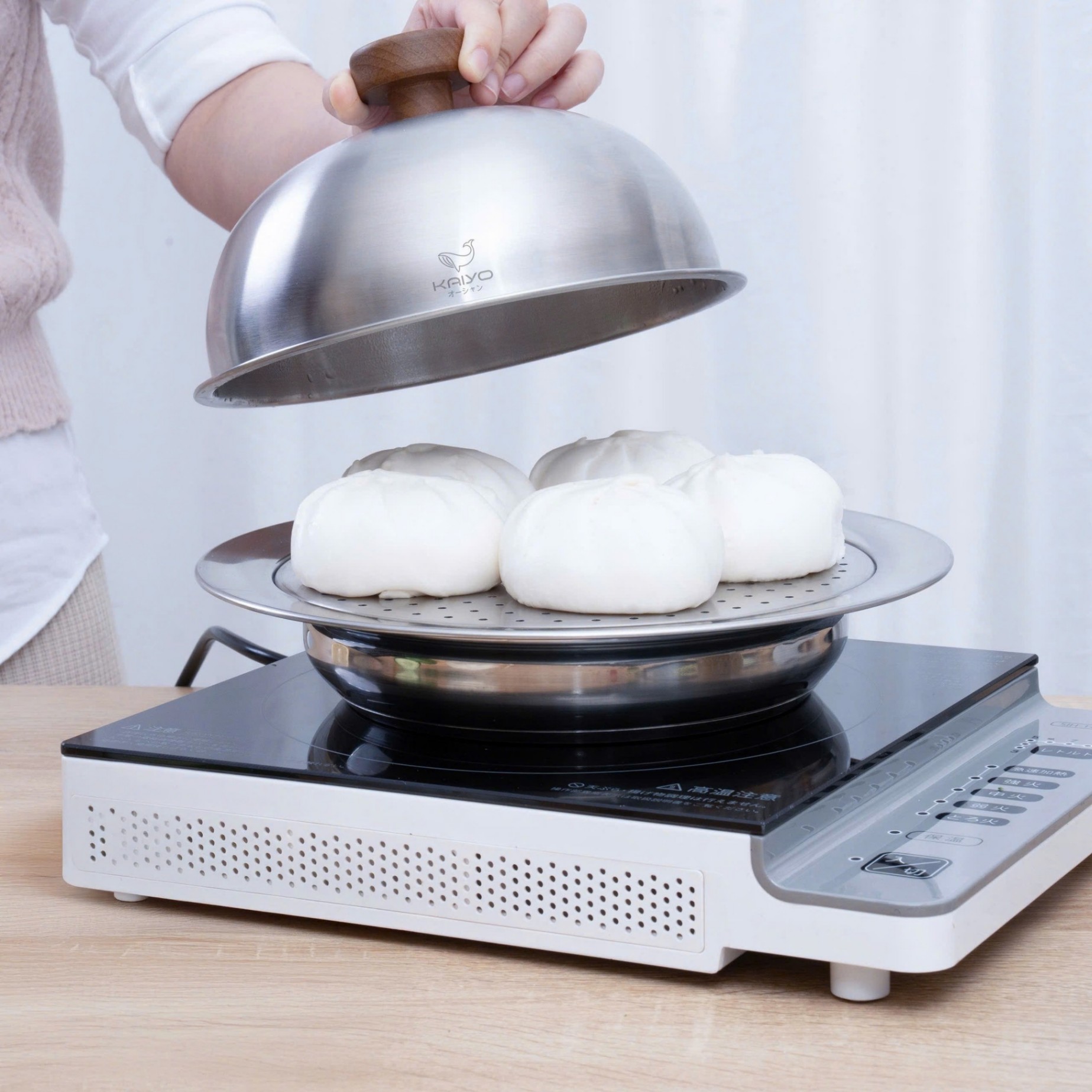 Bộ nồi lẩu, hấp 3 chi tiết Kaiyo 25cm