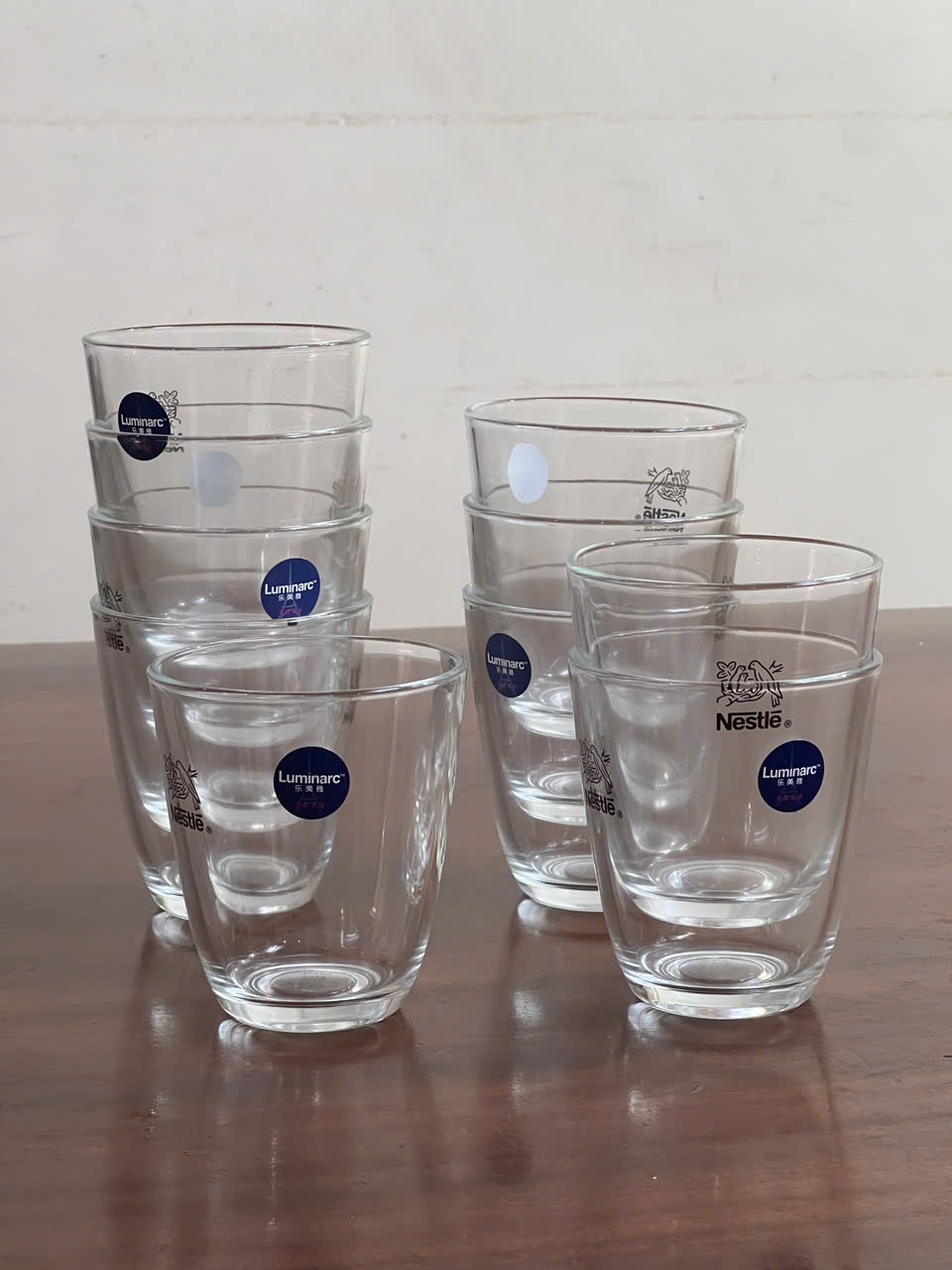 Set 10 cốc thuỷ tinh Luminarc - KM của Nestle