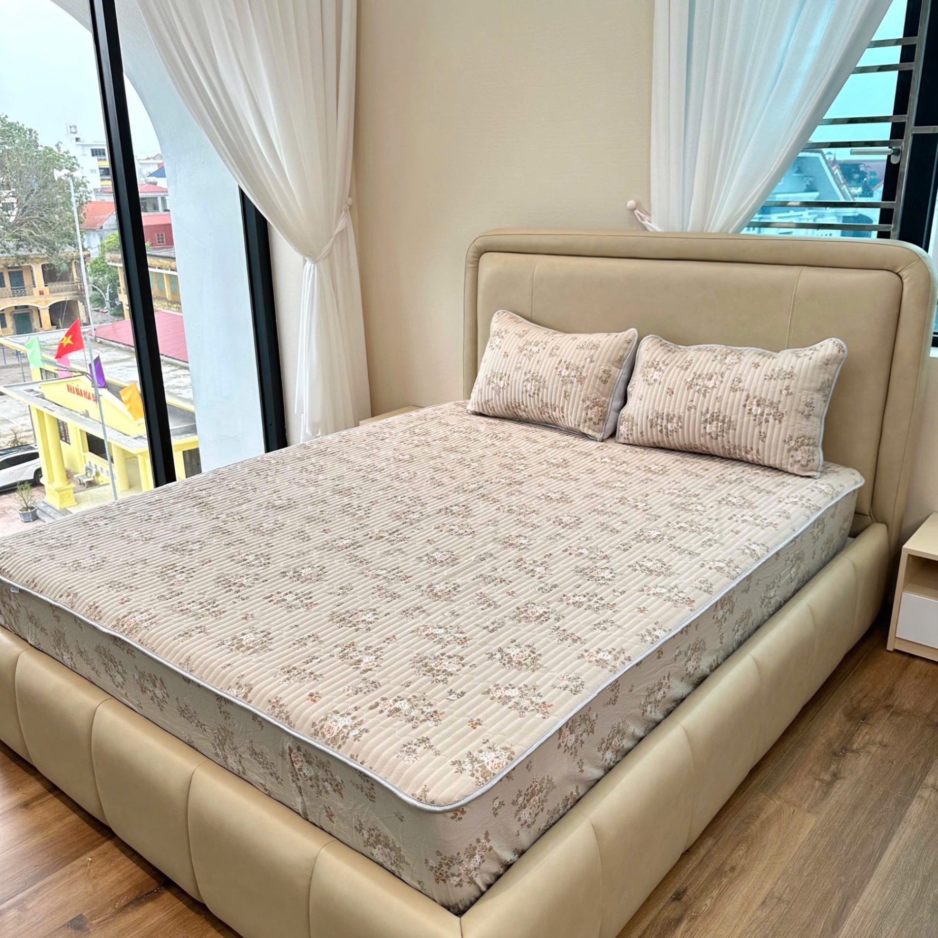 Bộ ga trần cotton thun sợi tre - Size 2.2 x 2m