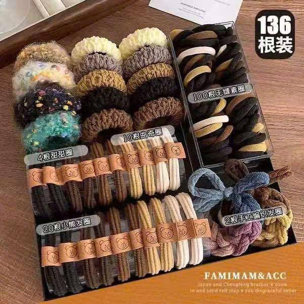 Set chun buộc tóc 136 chi tiết