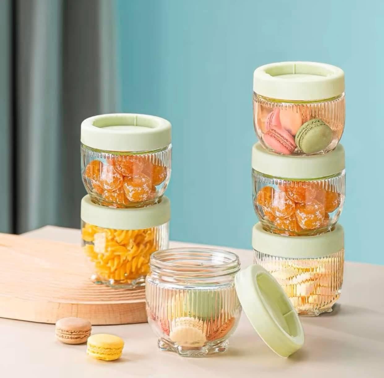 Set 6 lọ thủy tinh nắp vặn 450ml - KM của Unilever